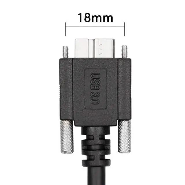 Alt view image 6 of 6 - xiwai 3m USB 3.0 A Type Cable Male to Micro USB 3.0 B Male with Mount Panel Screws for Hard Disk Mobile Phone (3.0m)
