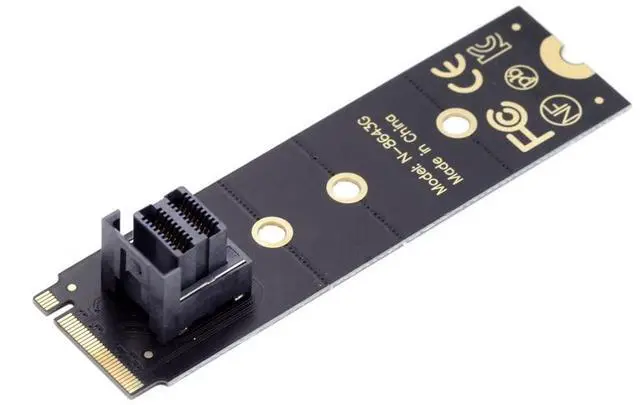 Main image of xiwai 22x80mm U.2 Kit SFF-8639 NVME PCIe4.0 SSD Adapter for Mainboard SSD 750 p3600 p3700 M.2 SFF-8643 Mini SAS HD