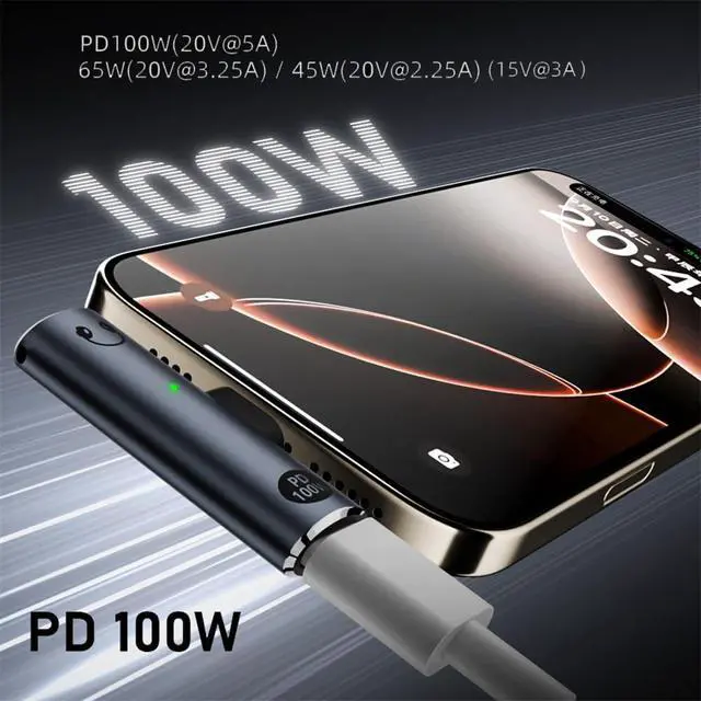 Alt view image 3 of 7 - xiwai Type-C USB-C to 3.5mm Audio DAC AUX Music 16bit 48kHz & 100W PD Power Adapter for Phone Laptop Tablet 2 in 1 USB C Audio Charger Converter