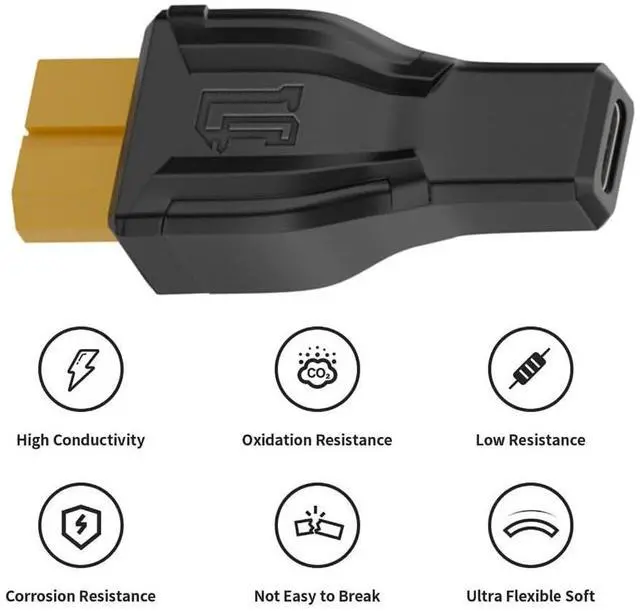 Alt view image 5 of 7 - xiwai XT60 Power Connector Female SC100 Protocol to Type-C Female Plug Fast Charging Adapter for RC Lipo Battery Quadcopter Multicopter Aeromodelling