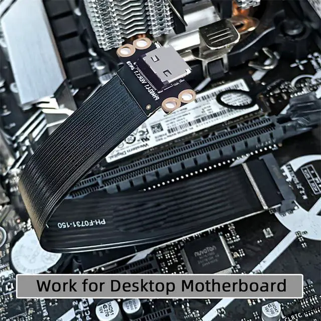 Alt view image 6 of 7 - xiwai M.2 M-Key 2280 NGFF PCI-E4.0 to Oculink SFF-8612 SFF-8611 Host Cable 15cm for NVME U.2 SSD eGPU