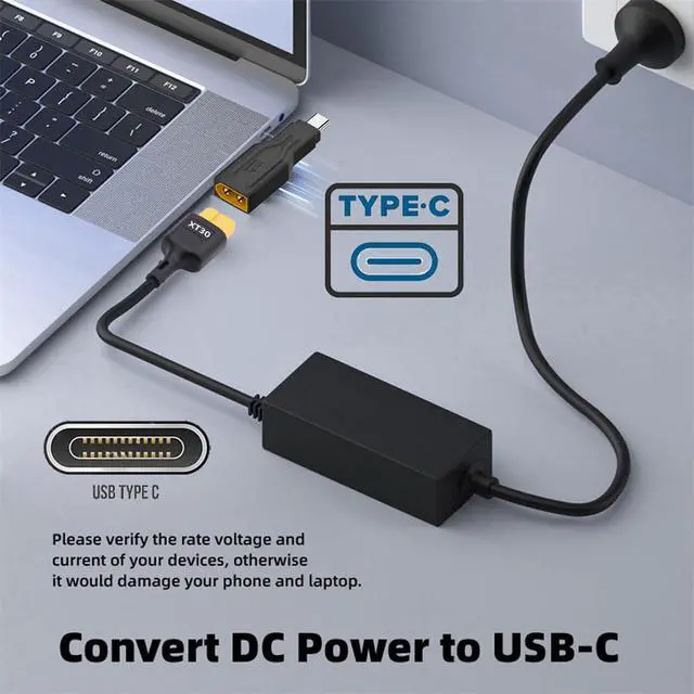 Alt view image 7 of 7 - xiwai XT30 Connector No Wires Male Input SC100 Protocol to Type-C Plug Male Output Fast Charging Adapter for RC Lipo Battery Quadcopter Laptop Phone