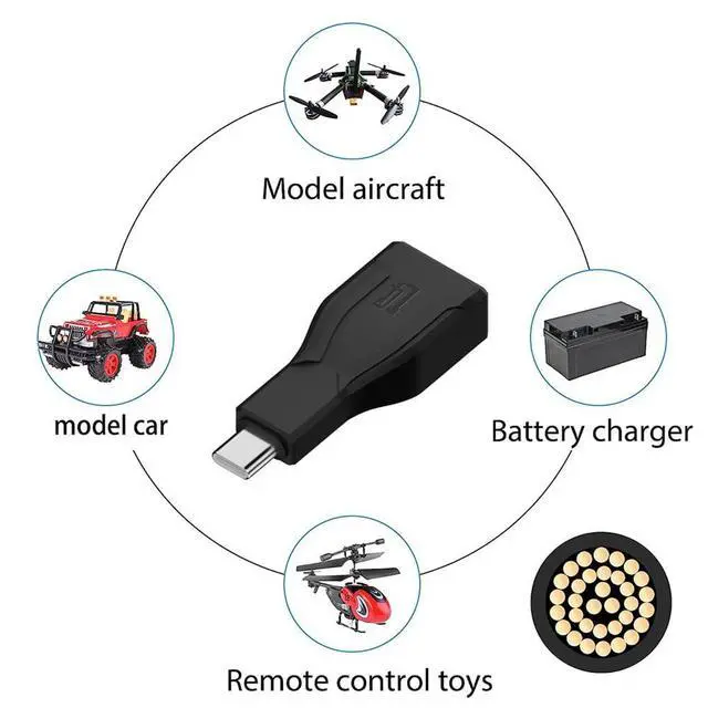 Alt view image 6 of 7 - xiwai 100W 20V 5A PD Type-C Male Input to XT60 Connector Male Output SC100 Protocol Fast Charging Adapter for RC Lipo Battery Quadcopter