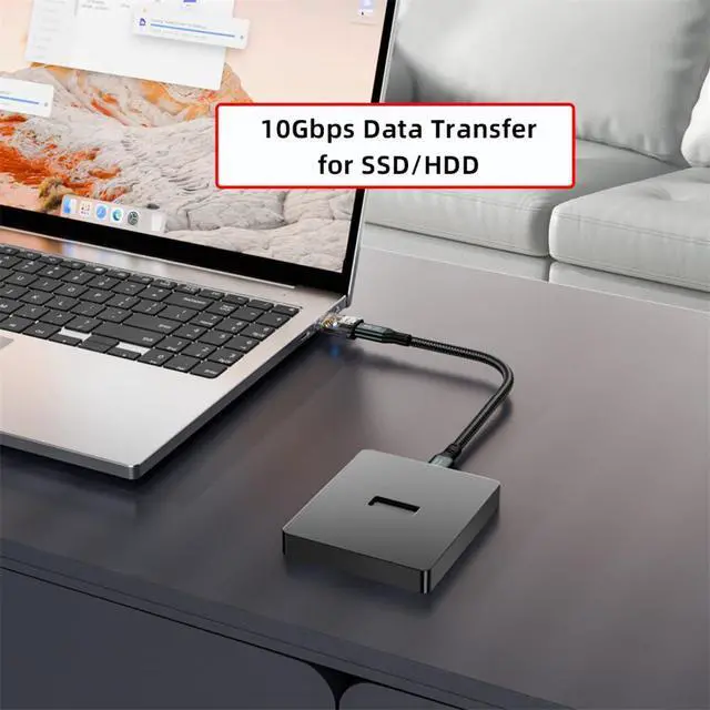 Alt view image 4 of 7 - xiwai 3pcs/Set USB-C Adapter Type-C Smart LED to USB3.2 Type-A Adapter OTG 10Gbps 40Gbps 120W 240W Data Fast Charging Tester Detector