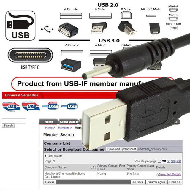 Alt view image 5 of 7 - xiwai 2pcs/lot 24AWG USB 2.0 Male Type-A to 5V DC 2.0x0.7mm DC Power Round Plug Cable 150cm