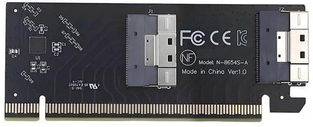 Main image of Xiwai Low Profile Dual SFF-8654 8X 74Pin Slimline to PCIE 16X Express 3.0 PCIE4.0 Raid Card VROC Raid0 Hyper Adapter