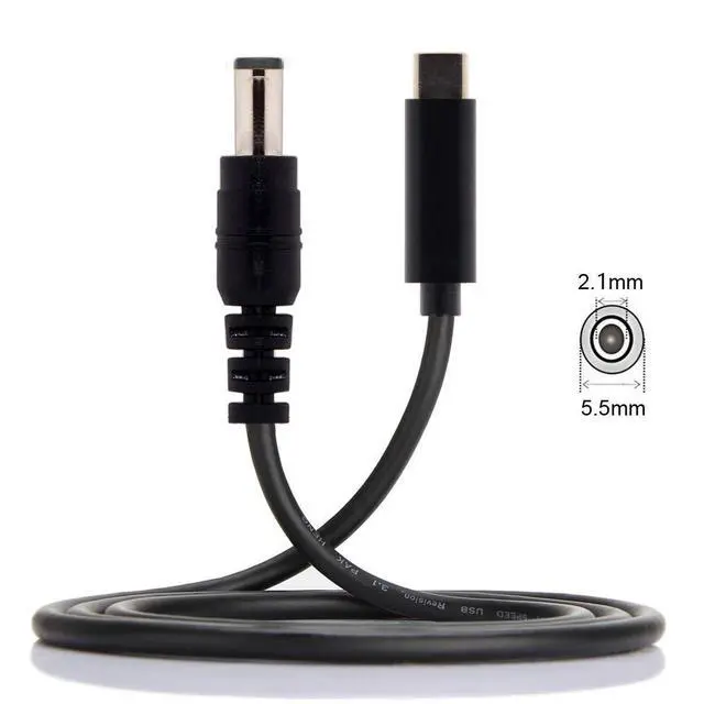 Alt view image 6 of 7 - JSER Type C USB-C Input to 20V DC 5.5 2.1mm Power PD Charge Cable for Laptop Notebook