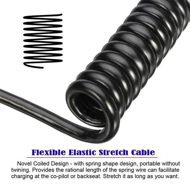 Alt view image 2 of 7 - xiwai Stretch Coiled USB 3.0 Type-A Male to USB-C Type-C Female Cable Extension 5Gbps for Disk Phone Camera Data 100cm