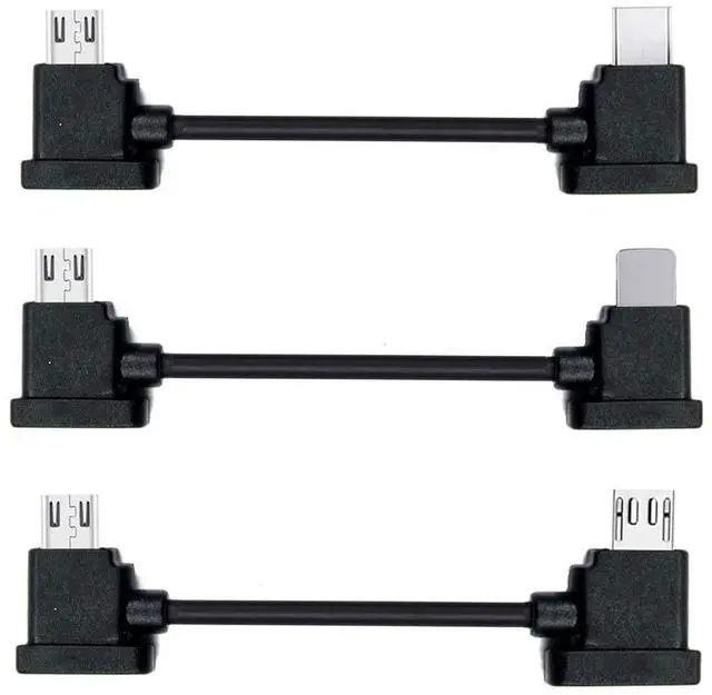 Main image of xiwai 3pcs/Set Type-C & Micro & 8P to Micro USB USB-C Remote Controller Data Cable for Mavic Pro Platinum Park RC Accessories