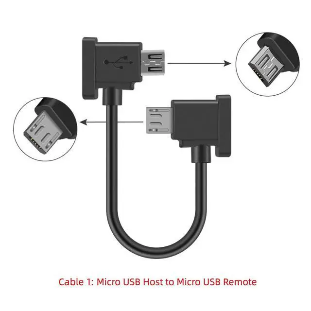 Alt view image 4 of 7 - xiwai 3pcs/Set Type-C & Micro & 8P to Micro USB USB-C Remote Controller Data Cable for Mavic Pro Platinum Park RC Accessories
