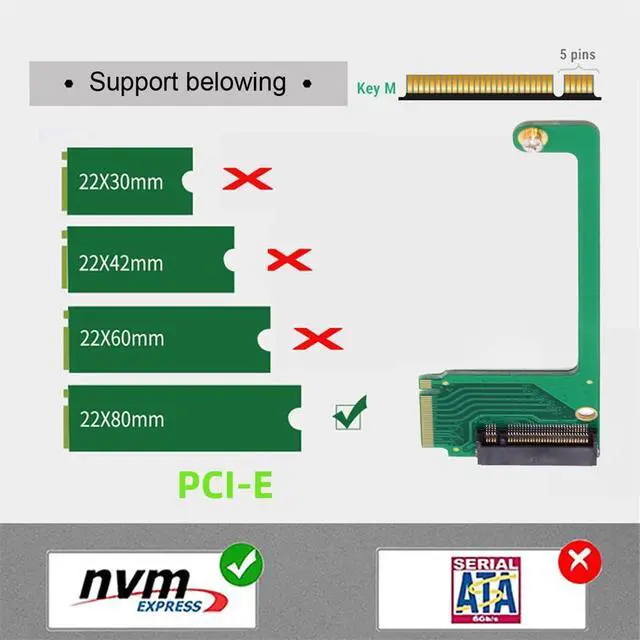 Alt view image 3 of 7 - xiwai 90 Degree Angled PCI-E 4.0 NVME M-Key M.2 22x30mm to 22x80mm High Storage Extension SSD Converter Board Upgrade Expansion Adapter Compatible with 2230 to 2280 SSD Handheld ROG Ally Gaming