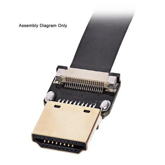 Alt view image 6 of 7 - JSER CYFPV Micro HDMI Type D Male Up Angled 90 Degree for FPV HDTV Multicopter Aerial Photography