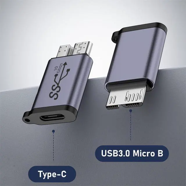 Alt view image 6 of 7 - xiwai USB-C USB 3.1 Type C Female to Micro USB 3.0 Male Adapter Data 10Gbps Power Converter for Laptop PC SSD Disk