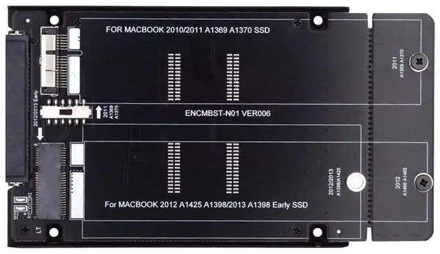 Main image of Xiwai 2.5inch SATA 22Pin to 2010 2011 2012 Mac Air Pro Retina SSD 12+6Pin 17+7Pin A1425 A1398 MC975 MC976 Case Enclosure Converter