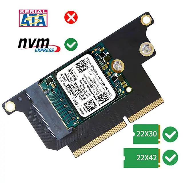 Alt view image 4 of 7 - xiwai M.2 NGFF M-Key NVME SSD Convert Card fit for 2016 2017 13" A1708 A1707 A1706