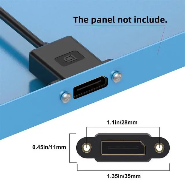 Alt view image 7 of 7 - xiwai Down Angled DisplayPort 1.4 Ultrafine DP Male to Female Extension Cable 8K 60hz 4K 144hz for Graphics Card Desktop Laptop Monitor 30cm