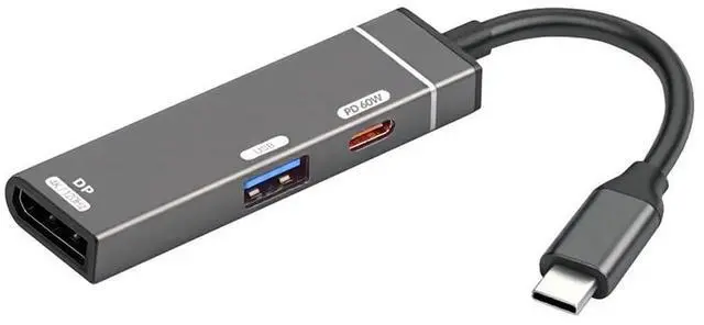 Main image of xiwai Type-C USB-C to DP Displayport Converter 4K@120hz USB 3.0 OTG Monitor Multiport Adapter with Female 60W PD Power Port