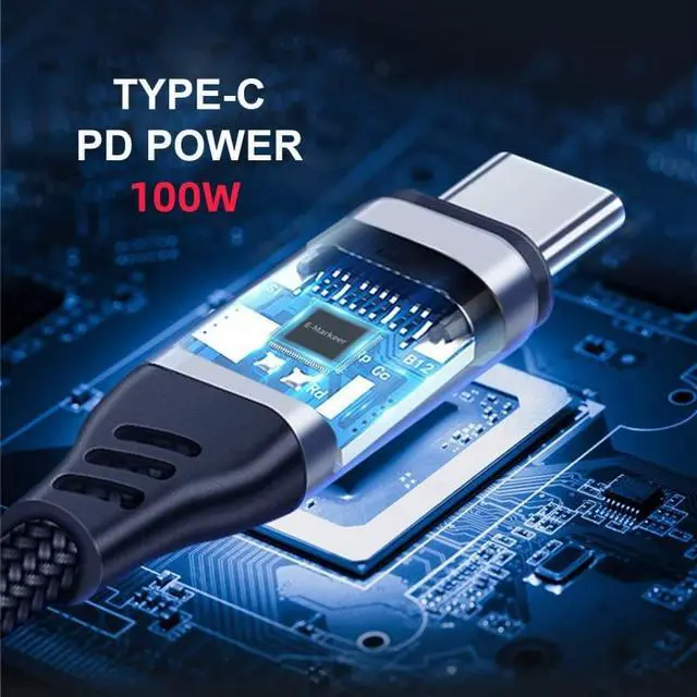 Alt view image 7 of 7 - xiwai Type C USB3.1 USB-C to HDMI 4K Dual USB 3.0 HUB Converter HDTV Multiport Adapter 60hz with Female 100W PD Power Port