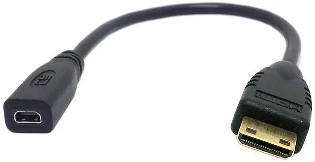 Main image of chenyang Type D Micro HDMI v1.4 Socket Female to Type C Mini HDMI Male Convertor Adapter Cable 10cm