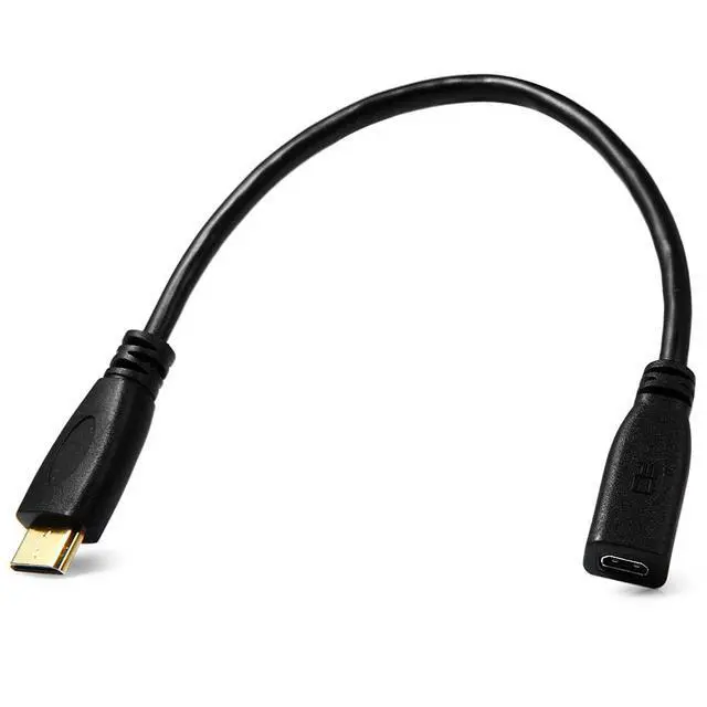 Alt view image 4 of 5 - chenyang Type D Micro HDMI v1.4 Socket Female to Type C Mini HDMI Male Convertor Adapter Cable 10cm