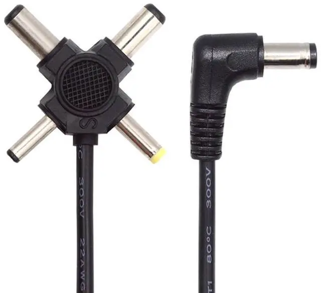 Main image of xiwai DC 5.5mm Plug to DC 5V 5.5x2.5mm 5.5x2.1mm 4.0x1.7mm 3.5x1.3mm 4-in-1 Barrel Plug Power Splitter Connector Charge Cable