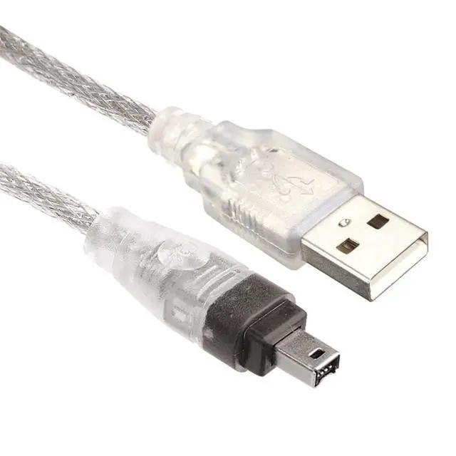 Alt view image 2 of 7 - xiwai USB Male to Firewire IEEE 1394 4 Pin Male iLink Adapter Cable for DCR-TRV75E DV 100cm