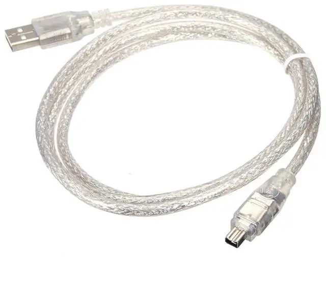 Alt view image 3 of 7 - xiwai USB Male to Firewire IEEE 1394 4 Pin Male iLink Adapter Cable for DCR-TRV75E DV 100cm