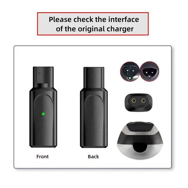 Alt view image 2 of 7 - xiwai Electric Hair Clippers Converter USB Type-C to 2-Pin Replacement Power DC12V Adapter for Beard Trimmers Shavers Charger 2pcs/lot