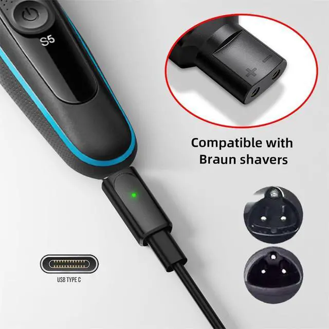 Alt view image 4 of 7 - xiwai Electric Hair Clippers Converter USB Type-C to 2-Pin Replacement Power DC12V Adapter for Beard Trimmers Shavers Charger 2pcs/lot