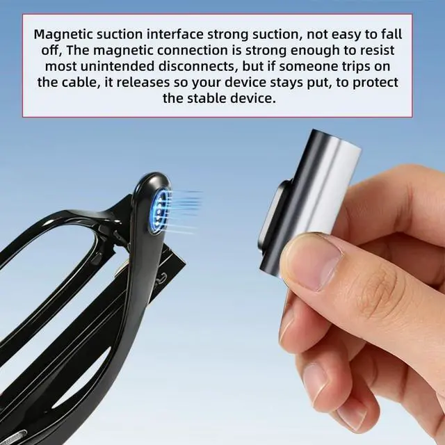 Alt view image 3 of 7 - xiwai 2pcs/lot USB Type-C to 3-Pin Smart Audio Sun Glasses Charging Adapter | Connector Compatible with Rokid AI Smart Glasses Style