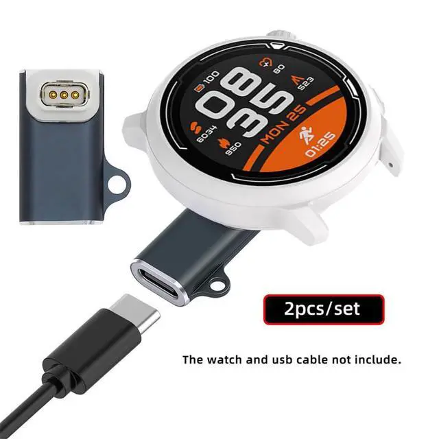 Alt view image 6 of 7 - xiwai 2pcs/lot USB Smart Watch Charging Replacement Connector Type-C to 3-Pin Adapter Compatible with COROS Pace Pro