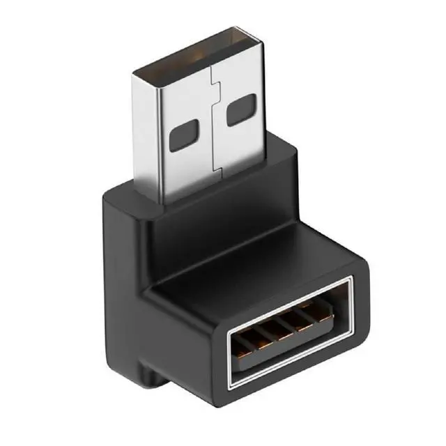 Alt view image 2 of 7 - xiwai 90 Degree Down Angled USB3.0 Male to Female Power Data Video Adapter Extender 10Gbps