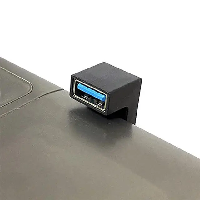 Alt view image 4 of 7 - xiwai 10Gbps USB3.0 Male to Female Extension Power Data Video Adapter Opposite U Shape Back Angled