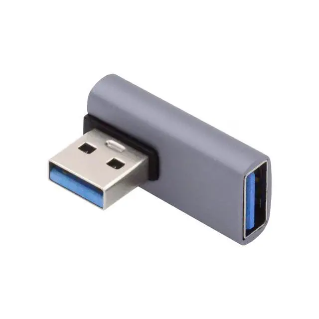 Alt view image 6 of 7 - xiwai 10Gbps USB3.0 Male to Female Extension Power Data Video Adapter Low Profile 90 Degree Left Angled Type