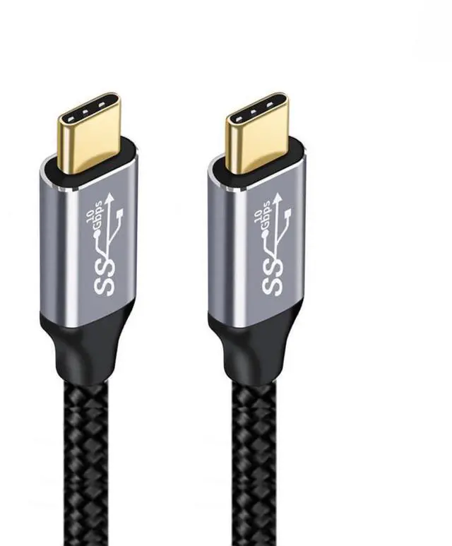 Main image of xiwai USB-C 4K Video Display Cord 50cm Type-C Male to Male Braided | Straight Connector 10Gbps PD 100W Power Data Extension Cable Compatible with Thunderbolt3/4/USB4