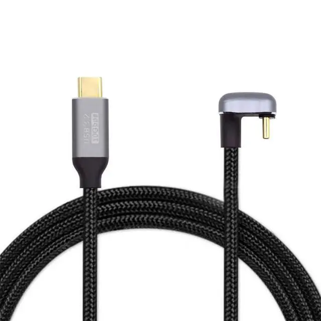 Alt view image 2 of 7 - xiwai USB 3.1 USB-C Type C Male to Male Cable 10Gbps Data Transfer, 100W PD Charging Cord 4K 60Hz Video Monitor Cable Opposite U Shape Back Angled with Sleeve for Laptop, Chromebook 3.0M