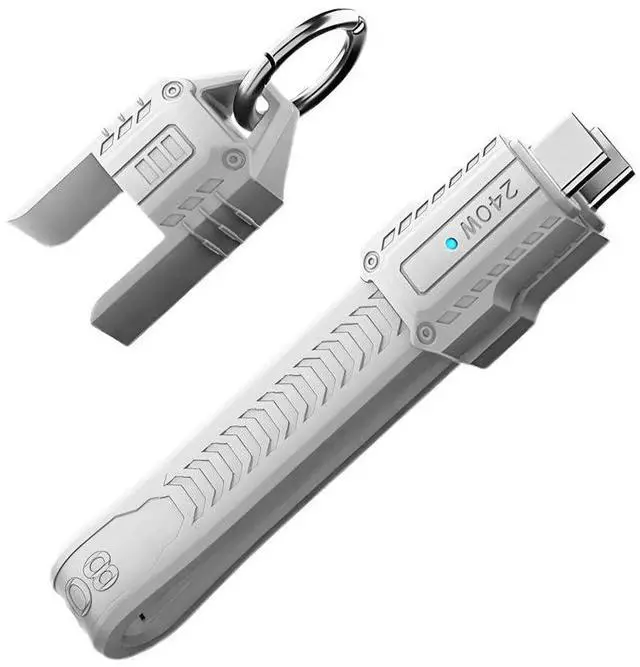 Main image of xiwai 80Gbps Short USB-C USB5.0 Flat FPC Cable Slim 240W 16K@30hz 8K@60Hz 5K Lanyard Strap Chain Caps Covers Compatible with USB4.0 Thunderbolt3/4/5, White 13cm
