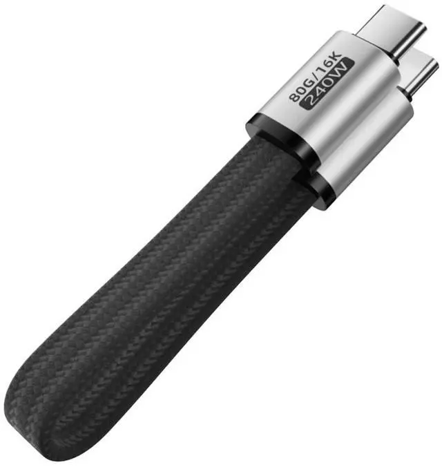 Main image of xiwai USB4.0 Gen4 80Gbps Flat Slim FPC Cable 18cm Magnetic Connector 240W | Short Data Video Cord Compatible with Thunderbolt3/4/5 16K@30hz 8K 5K@60Hz