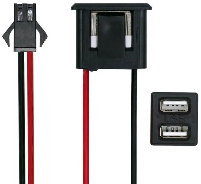Main image of xiwai DIY OEM Pitch=2.54mm Dual Type-A Female Socket to 2Pin Header Cable DC 5V Power Latch Mount Type