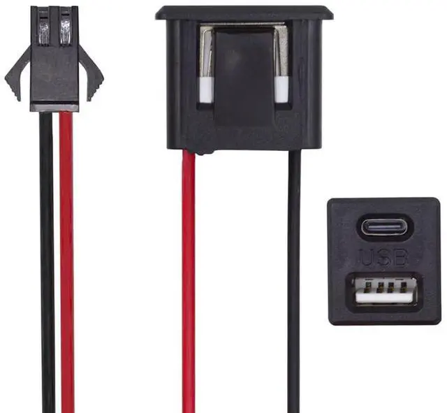 Alt view image 7 of 7 - xiwai DIY OEM Pitch=2.54mm Type-C & Type-A Female Socket to 2Pin Header Cable DC 5V Power Latch Mount Type