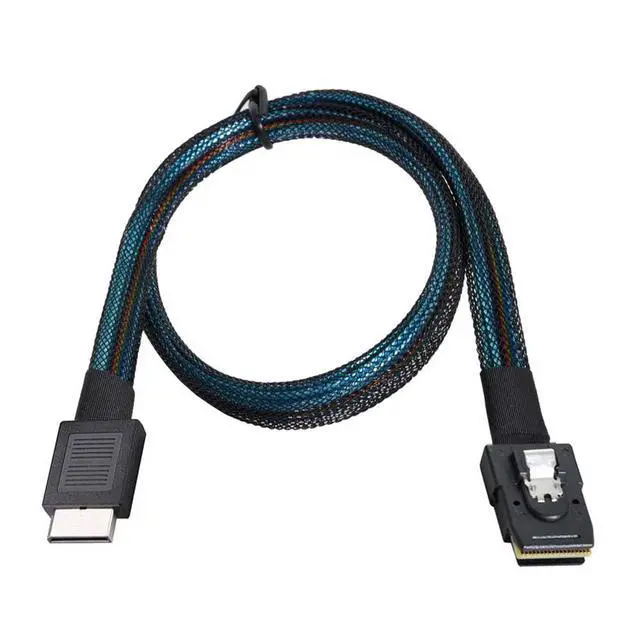 Alt view image 7 of 7 - Oculink PCIe PCI-Express SFF-8611 4i to SFF-8087 36Pin PCIE Slimline SSD Data Active Cable 50cm