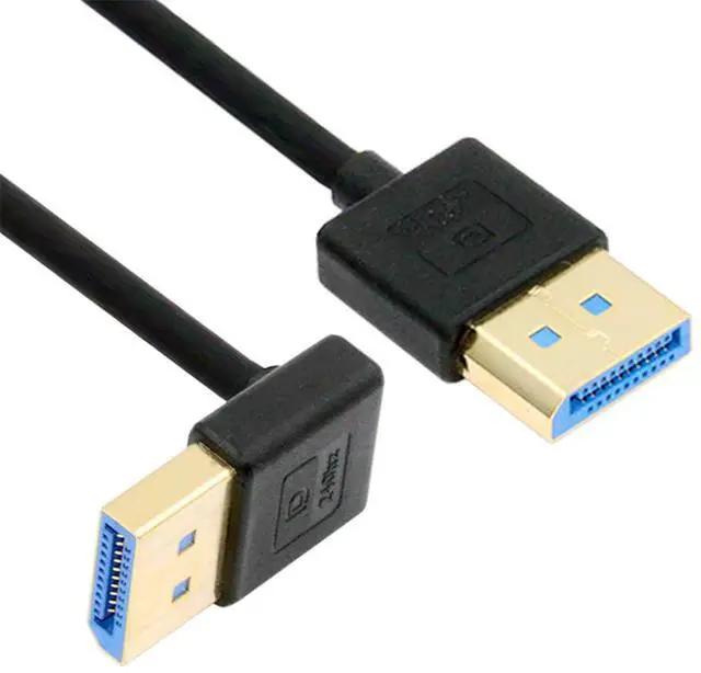 Main image of Ultrafine Down Angled DisplayPort 1.4 DP to DP Cable 8K 60hz Cable Ultra-HD UHD 4K 144hz 90 Degree for Desktop Laptop Monitor 100cm