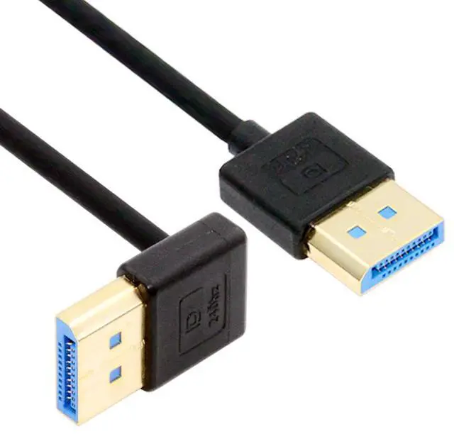 Main image of Ultrafine Up Angled DisplayPort 1.4 DP to DP Cable 8K 60hz Cable Ultra-HD UHD 4K 144hz 90 Degree for Desktop Laptop Monitor 100cm