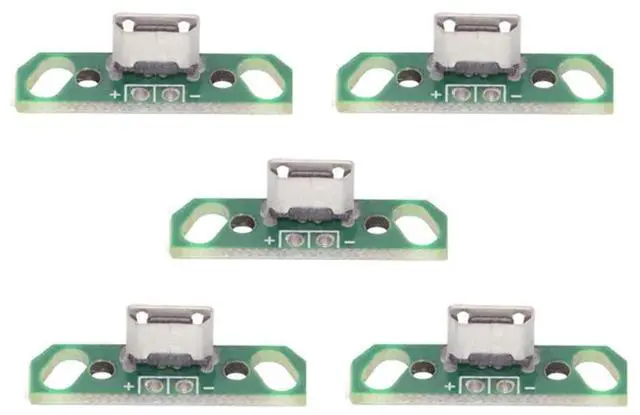 Main image of 5pcs/Set DIY OEM Micro USB2.0 Female Receptacle Socket Connector with PCB Mounting Assembly Solder Type