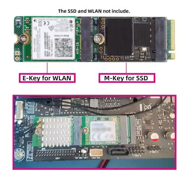 Alt view image 3 of 7 - NGFF NVME Riser Card M-Key to Dual Ports Key-M M.2 NGFF NVME SSD Adapter PCIE Packet Switch Compatible with NAS Industrial Control Motherboard