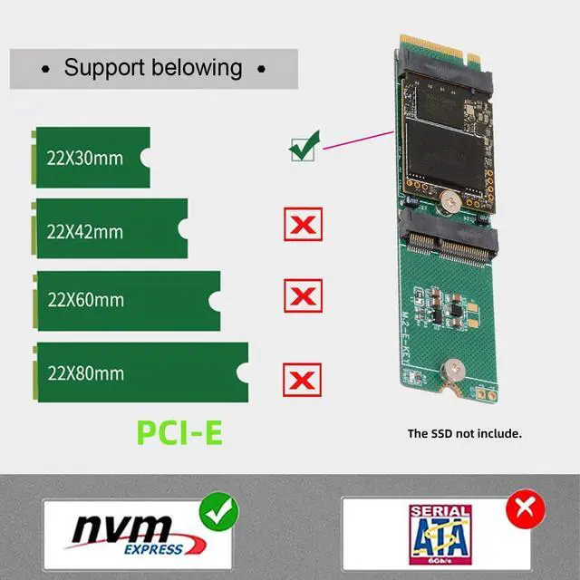 Alt view image 7 of 7 - NGFF NVME Riser Card M-Key to Dual Ports Key-M M.2 NGFF NVME SSD Adapter PCIE Packet Switch Compatible with NAS Industrial Control Motherboard