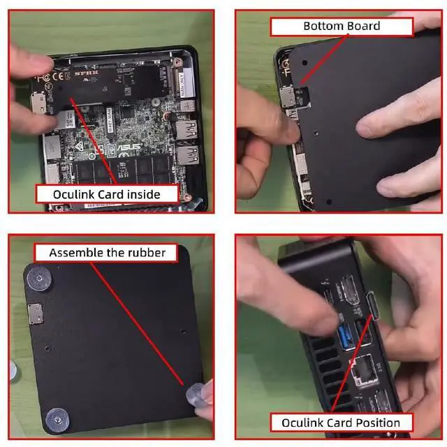 Alt view image 4 of 7 - Oculink SFF-8612 SFF-8611 to PCI-E 5.0 4.0 M.2 M-Key NVME & 2280 SSD Host Adapter with Heat Sink for NUC15 Pro Mini PC Computer Slim Type NUC15CRK