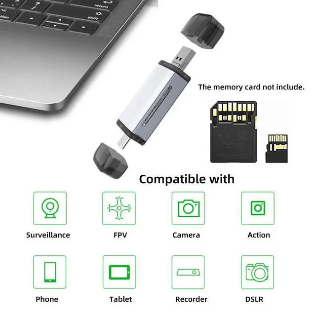 Alt view image 7 of 7 - USB 3.0 to UHS-III UHS-II SD4.0 TF Micro-SD Card Reader Writer for Camera & Laptop & Tablet & Phone & Camera