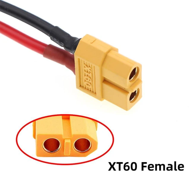 Alt view image 7 of 7 - XT60 Female to Female 12AWG Extension Cable Connector for RC Battery Portable Power Station Solar Panel