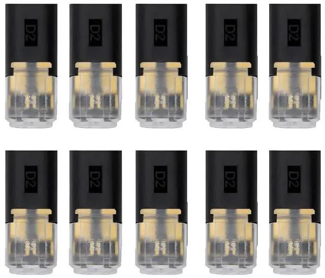 Main image of 10pcs/lot Double Wire Plug Connector D2 Solderless Pluggable with Locking Buckle Quick Connect Terminal Compatible with Led Light Strip 2Pin 18-22AWG Connectors